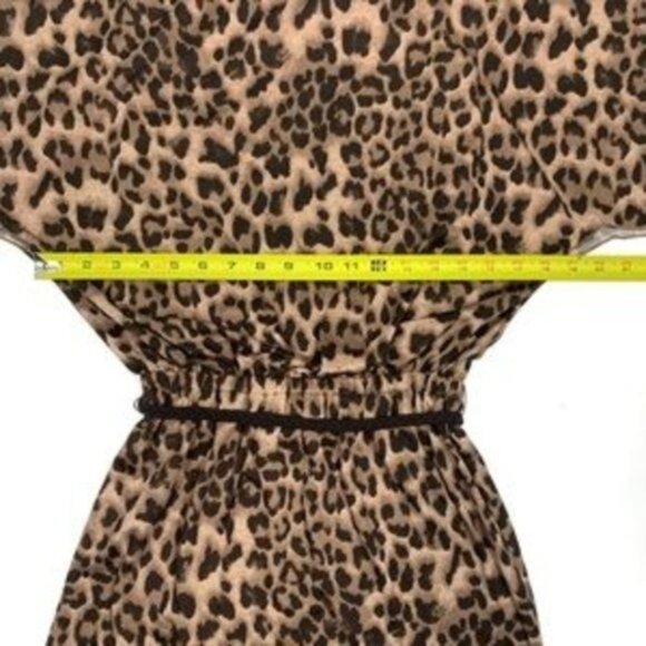J.F.W. Leopard Print Belted Mini Dress Brown Tan Black Size Juniors Small - Picture 10 of 12